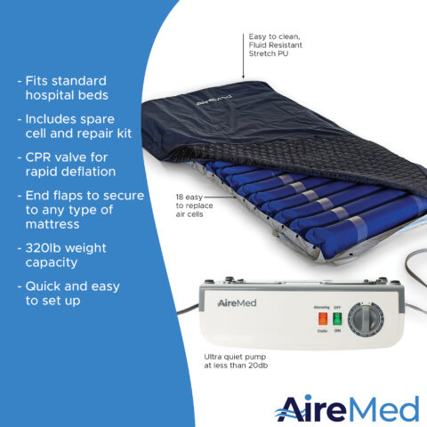 Airemed Alternating Pressure Mattress Overlay System With Static