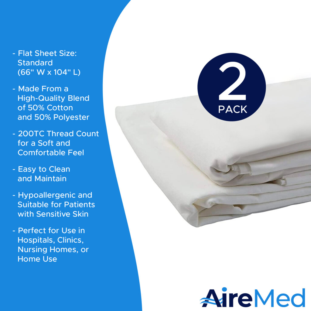 AireMed Hospital Bed Fitted Sheets - Standard & Bariatric Size – (2 ...