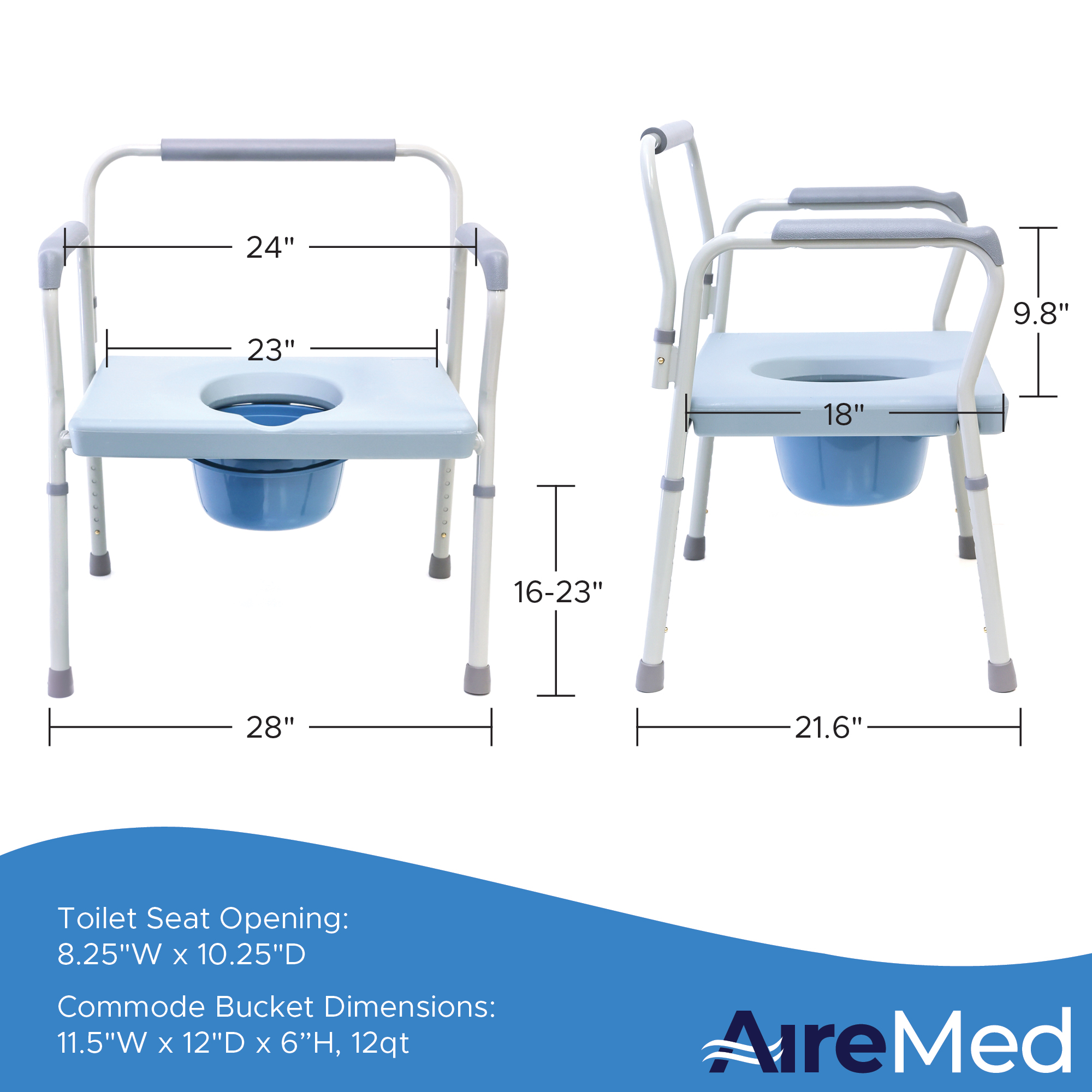 bariatric commode extra wide